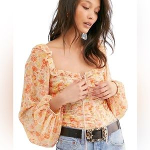 Free People Floral Long Sleeve